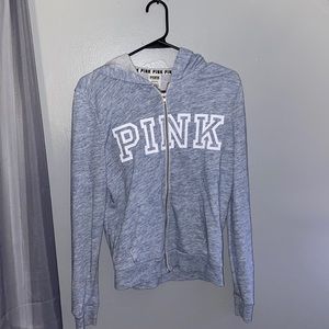 PINK jacket, bluish gray tint